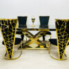 Vienna Black & Gold Dining Chair - ASR Interiors