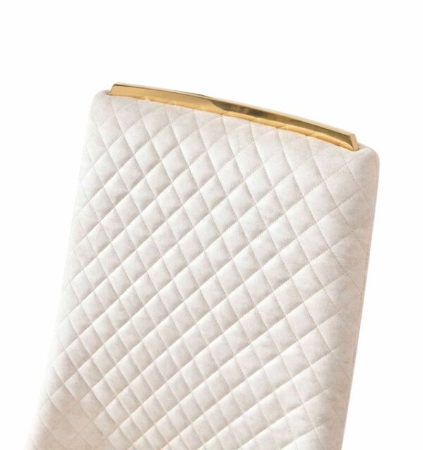 Roxby Cream & Gold Dining Chair - ASR Interiors