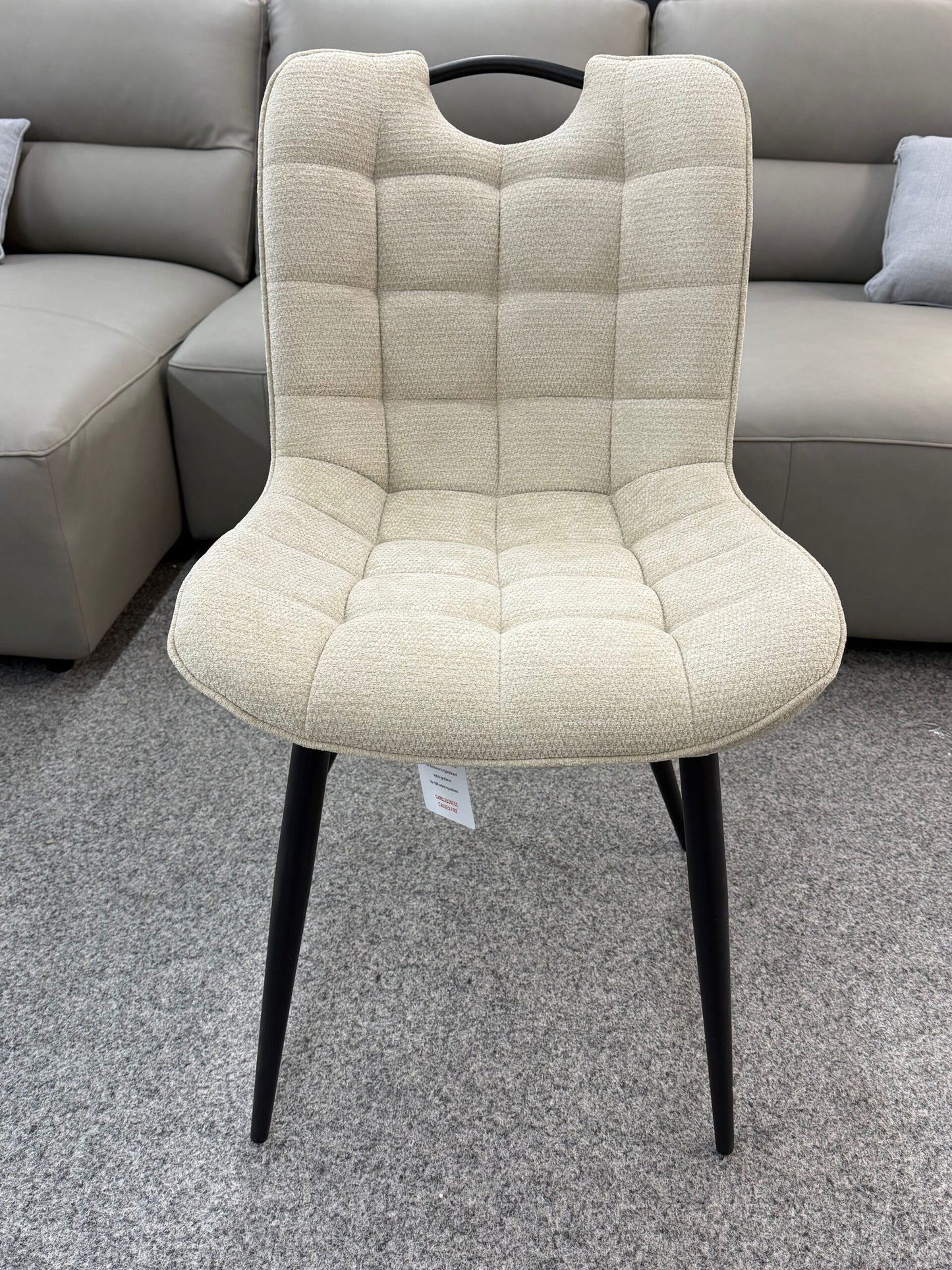 Monza Beige Fabric Dining Chair - ASR Interiors
