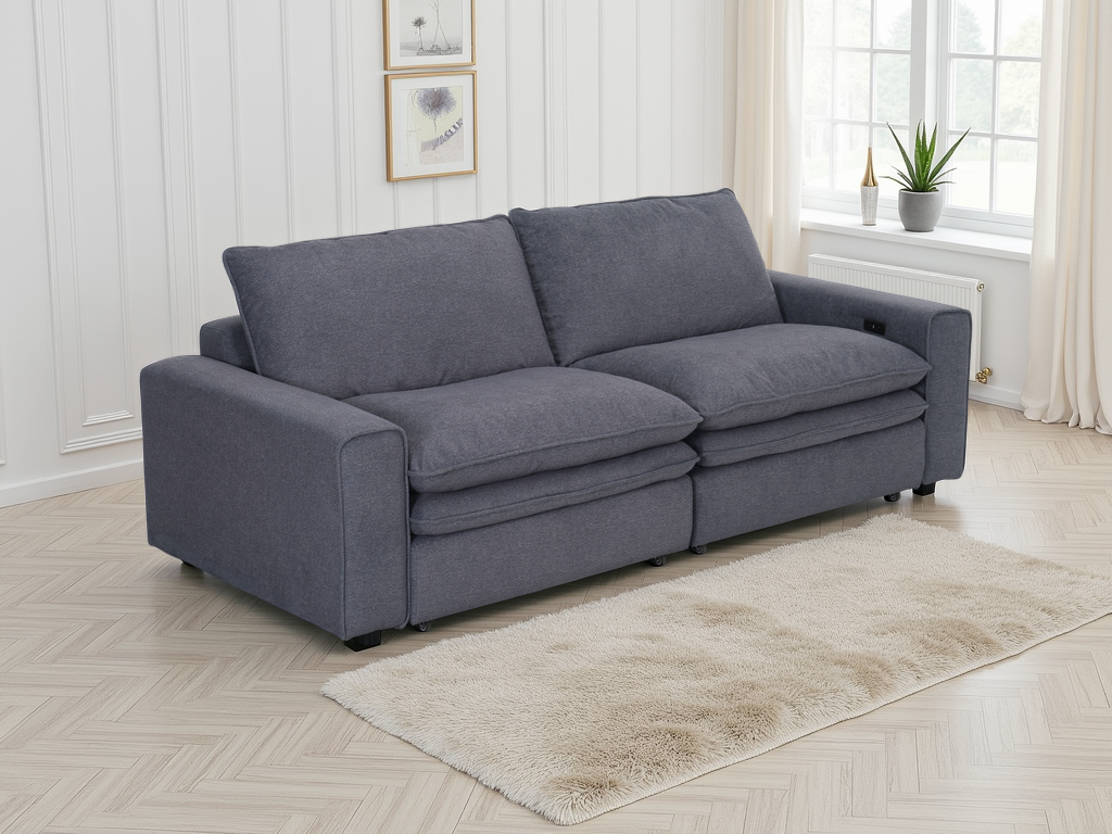 Florence Cloud Grey Electric Sofa