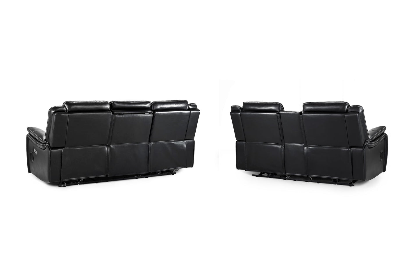 Galaxy Tech Electric Recliner Sofa Black 3+2 Set