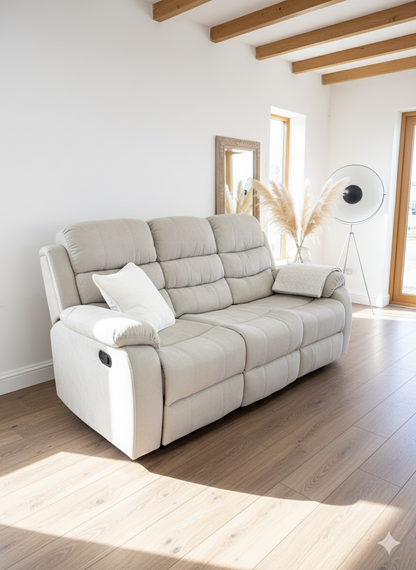 Stanley Manual Recliner Sofa Beige 3+2+1