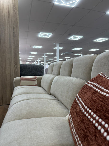 Soho Electric Recliner Sofa Beige 3 Seater
