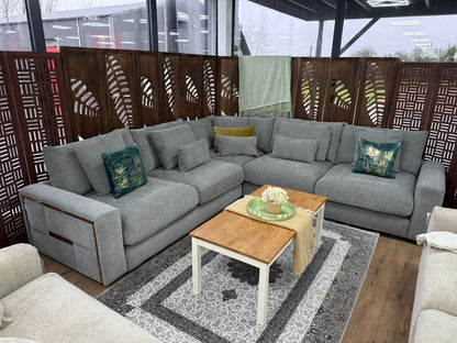 Jupiter Sofa Grey Large Corner