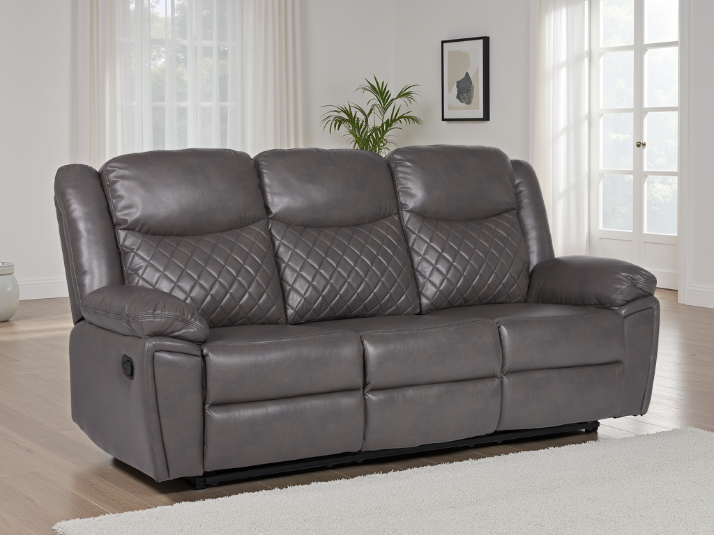 Myra Recliner Sofa Grey 3 Seater
