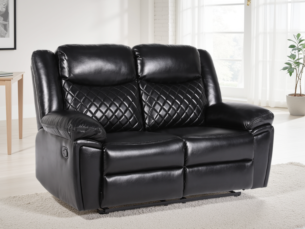 Myra Recliner Sofa Black 2 Seater