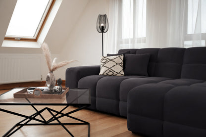 Jacob Sofa Black Right Hand Facing Corner