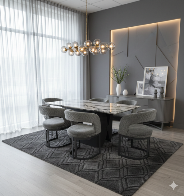 Lina Grey Dining Chair - ASR Interiors