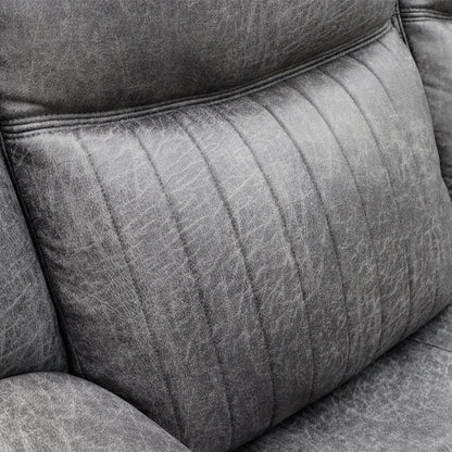 Leon Electric Recliner Sofa Grey 3 Seater