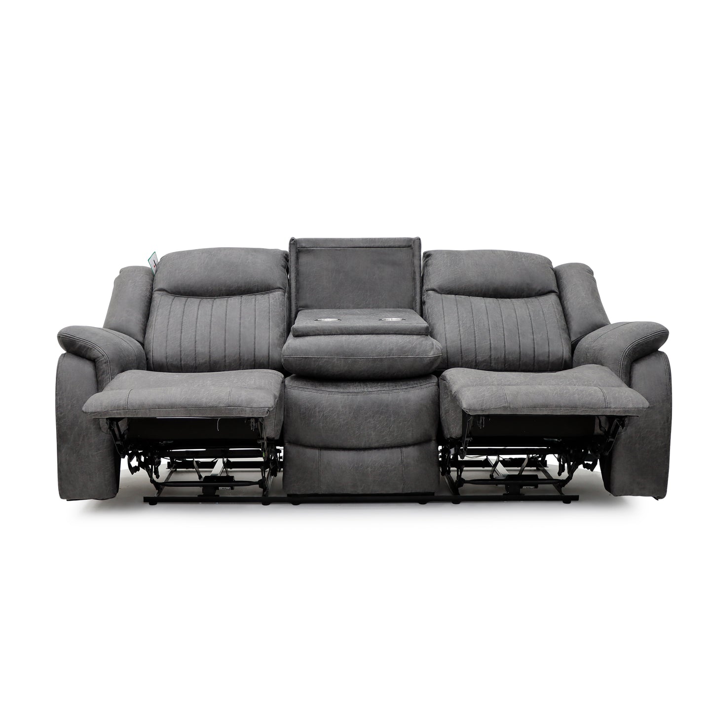 Leon Electric Recliner Sofa Grey 3 Seater