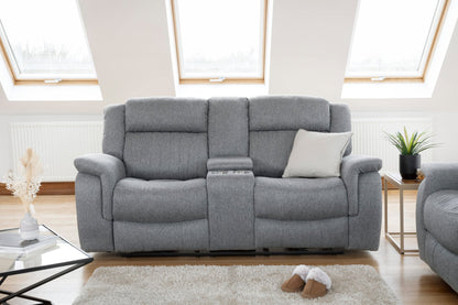 Linden Electric Recliner Sofa Grey 2 Seater