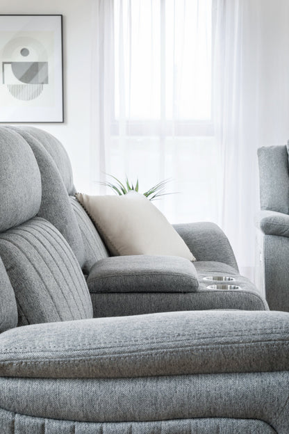 Linden Electric Recliner Sofa Grey 2 Seater