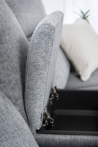 Linden Electric Recliner Sofa Grey 2 Seater