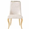 Roxby Cream & Gold Dining Chair - ASR Interiors