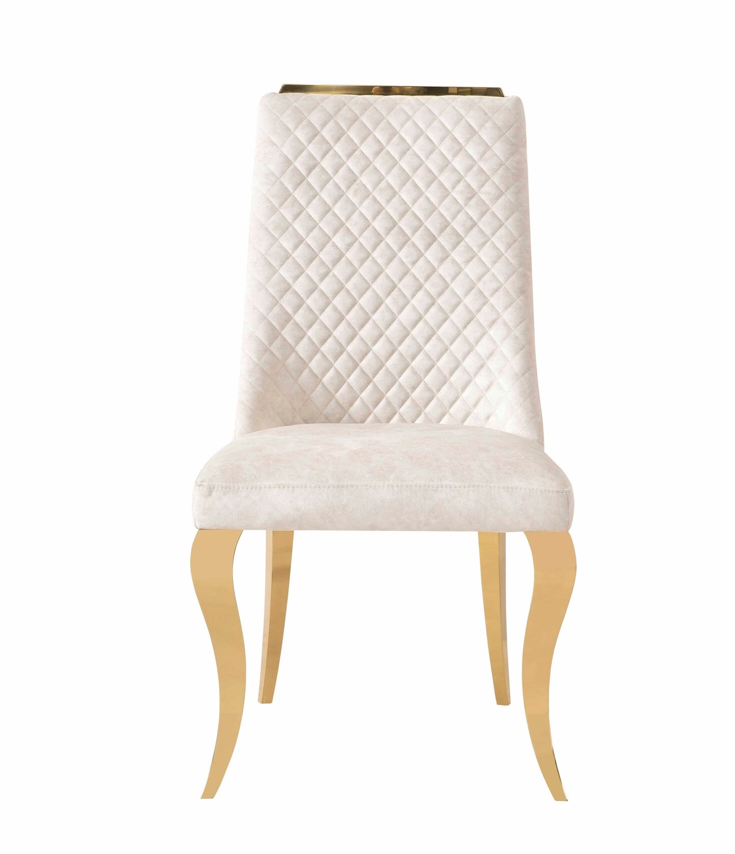 Roxby Cream & Gold Dining Chair - ASR Interiors