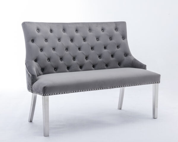 Majestic Grey High Back Bench - ASR Interiors