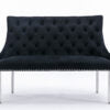 Majestic Black High Back Bench - ASR Interiors