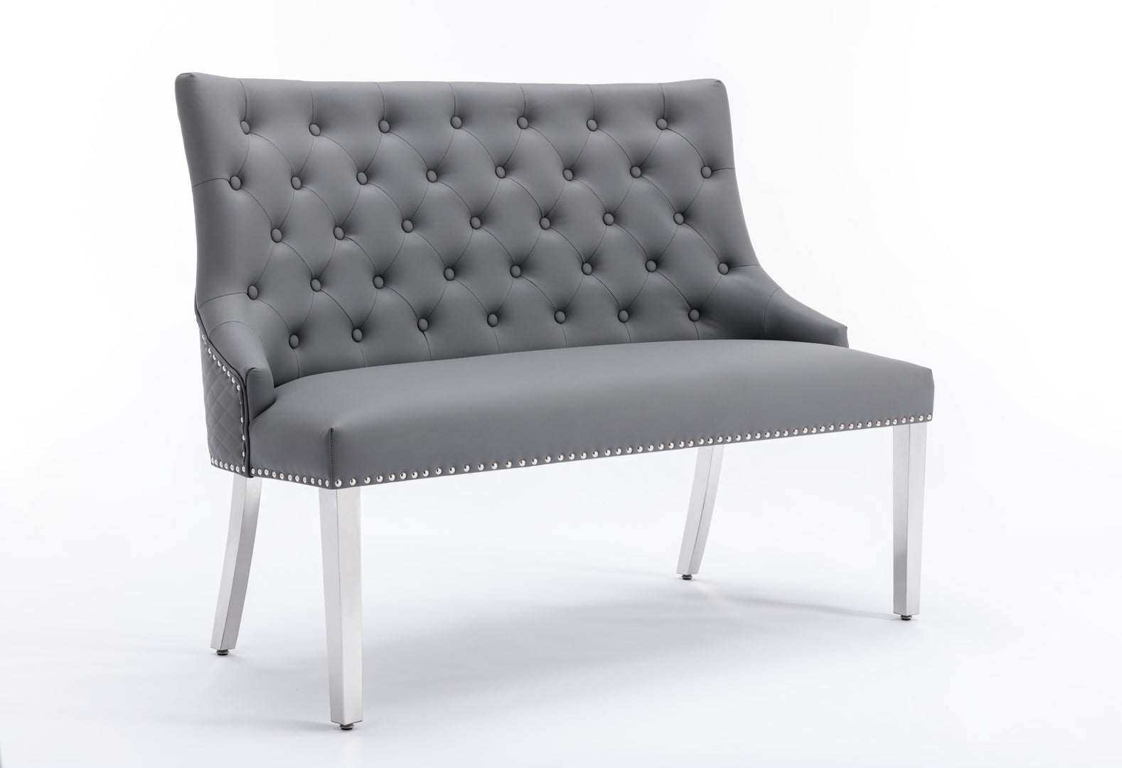Majestic PU Grey High Back Bench - ASR Interiors