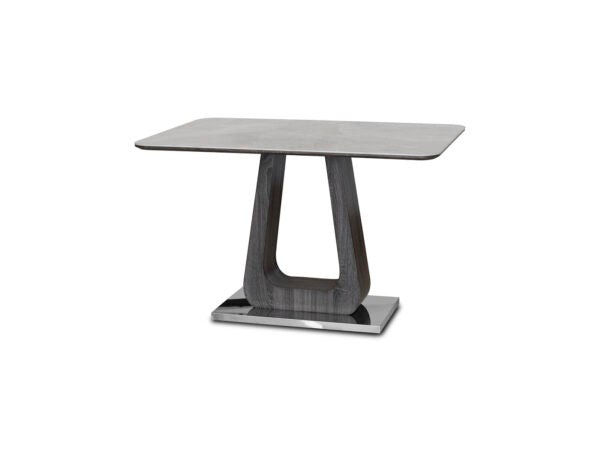Zermatt 120cm Dining Table (120cm Fixed Top) (Grey Ceramic) - ASR Interiors