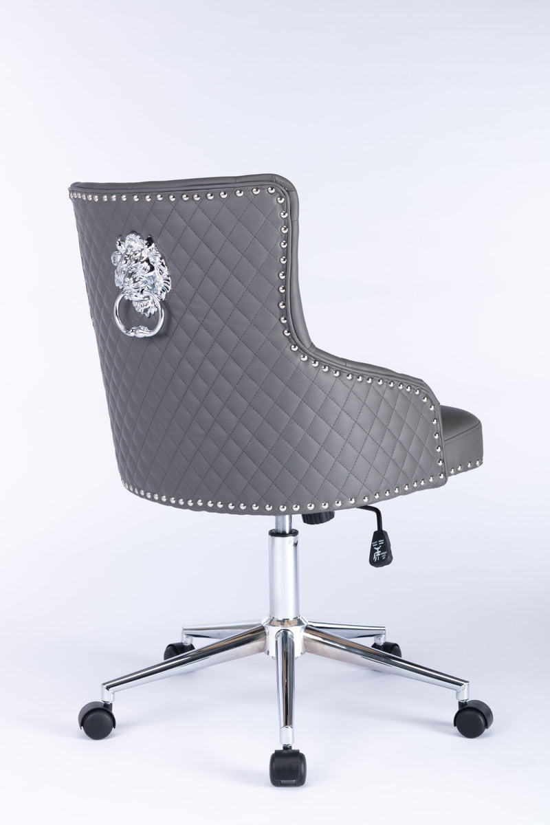 Majestic Grey PU Leather Office Chair - ASR Interiors