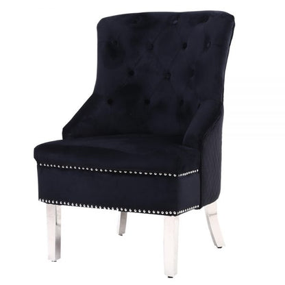 Majestic Black Wing Chair - ASR Interiors