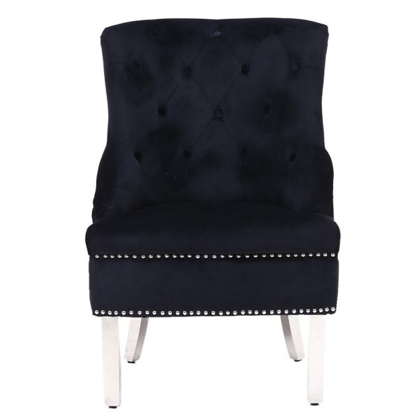 Majestic Black Wing Chair - ASR Interiors