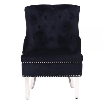 Majestic Black Wing Chair - ASR Interiors