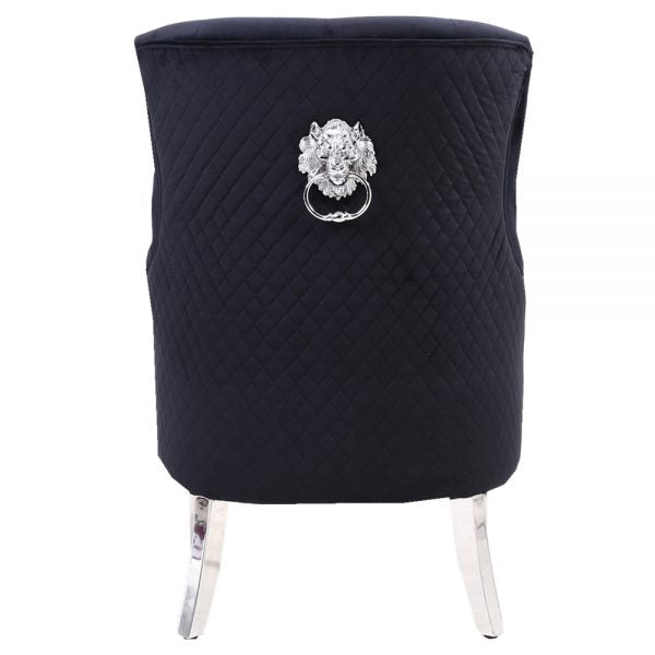 Majestic Black Wing Chair - ASR Interiors