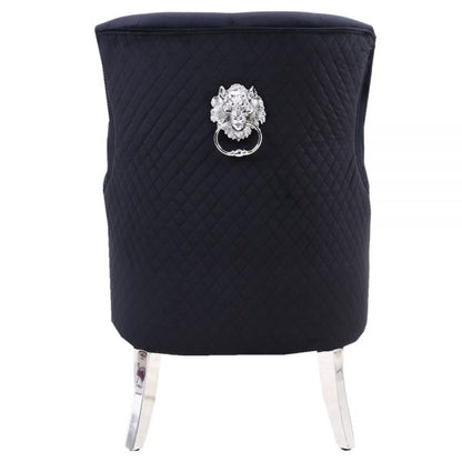 Majestic Black Wing Chair - ASR Interiors