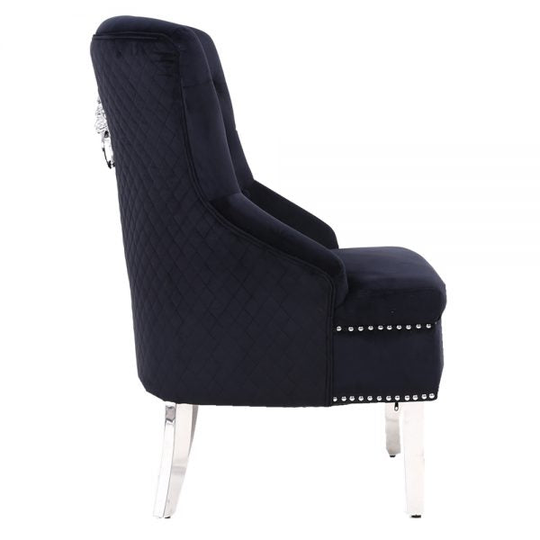 Majestic Black Wing Chair - ASR Interiors