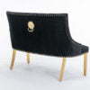 Majestic Gold Black High Back Bench - ASR Interiors