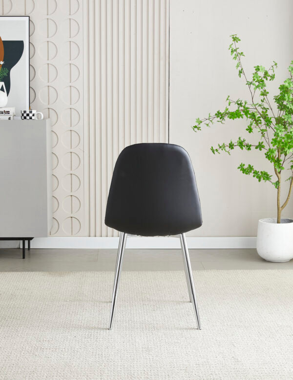 Mexico Black PU Dining Chair - ASR Interiors