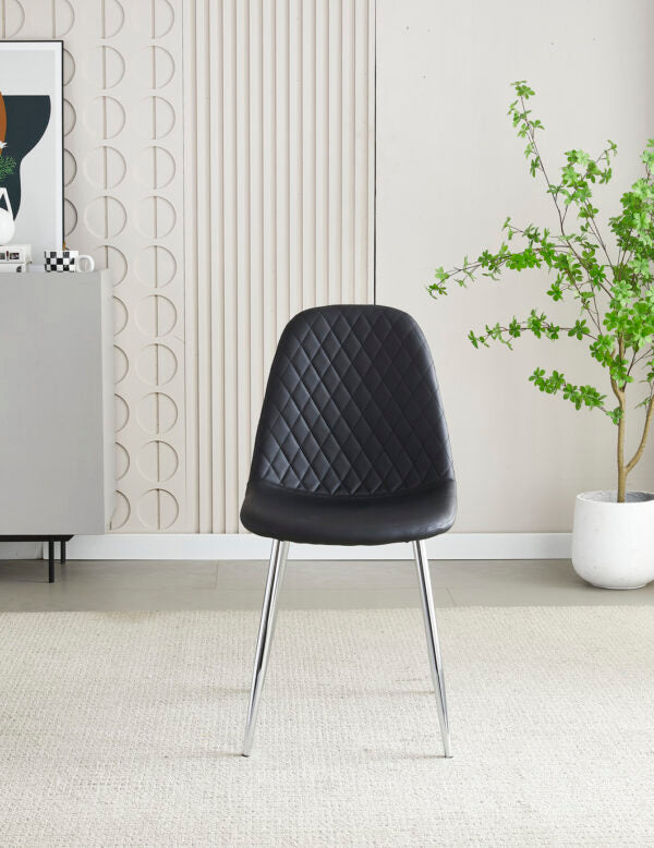 Mexico Black PU Dining Chair - ASR Interiors
