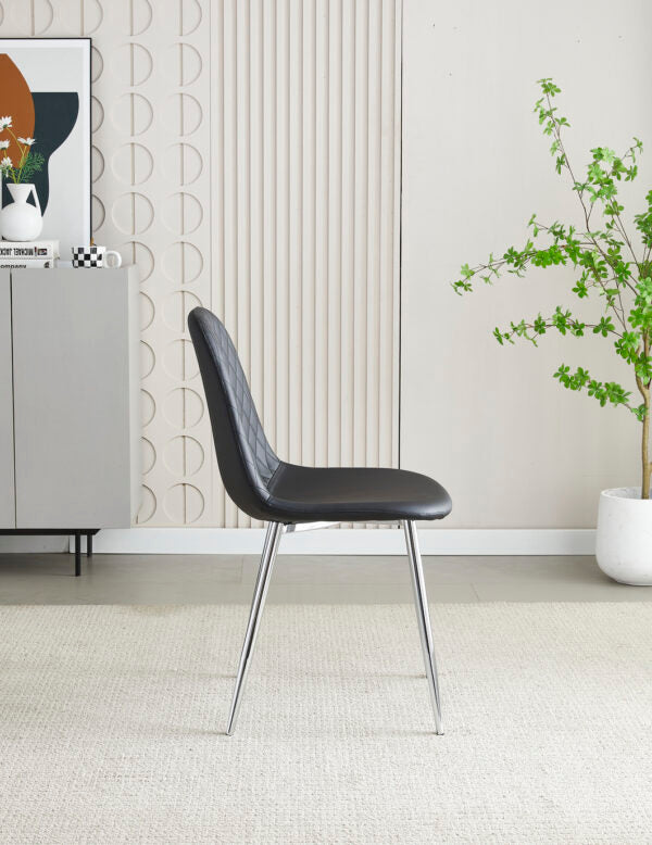 Mexico Black PU Dining Chair - ASR Interiors