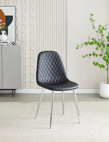 Mexico Black PU Dining Chair - ASR Interiors