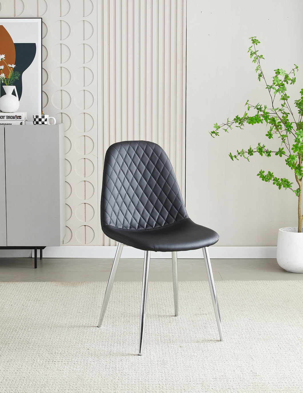 Mexico Black PU Dining Chair - ASR Interiors