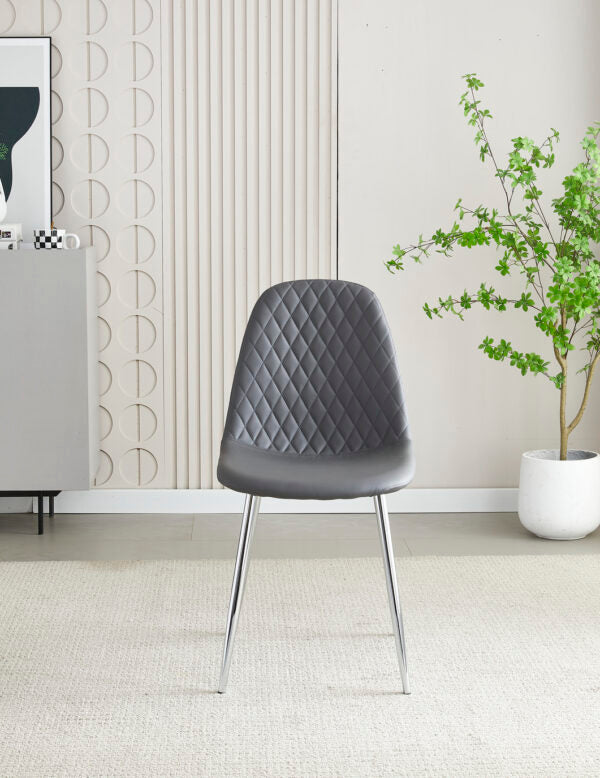 Mexico Grey PU Dining Chair - ASR Interiors