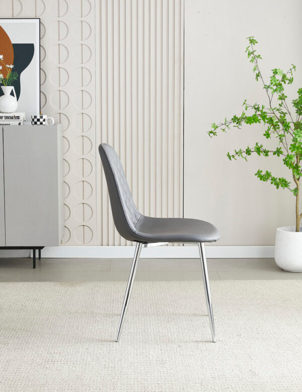 Mexico Grey PU Dining Chair - ASR Interiors