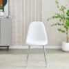 Mexico White PU Dining Chair - ASR Interiors