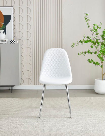 Mexico White PU Dining Chair - ASR Interiors