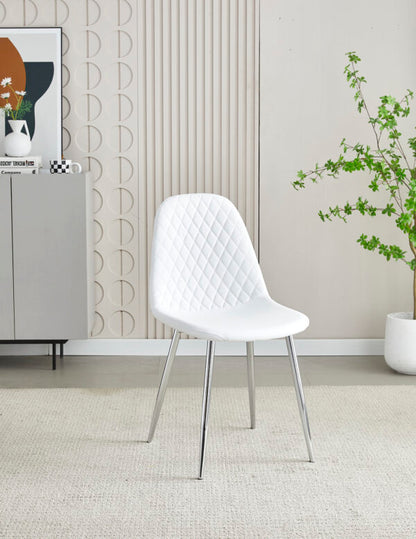 Mexico White PU Dining Chair - ASR Interiors