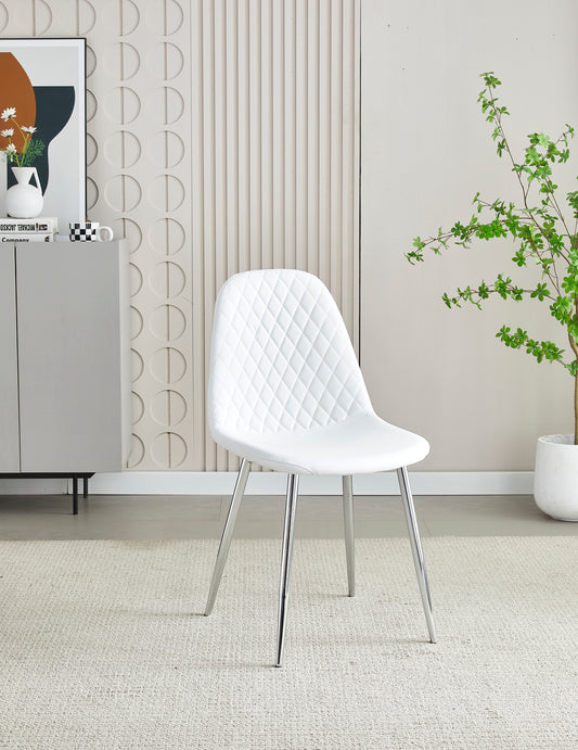 Mexico White PU Dining Chair - ASR Interiors