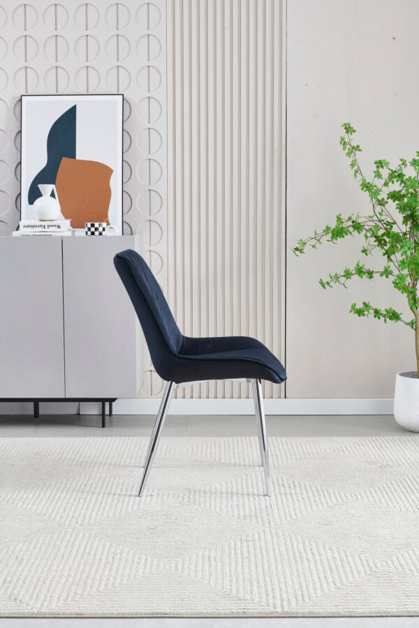 Mortiz Black Velvet Dining Chair - ASR Interiors