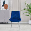 Mortiz Navy Velvet Dining Chair - ASR Interiors