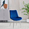 Mortiz Navy Velvet Dining Chair - ASR Interiors