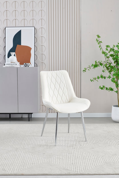Mortiz Cream Velvet Dining Chair - ASR Interiors