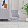 Mortiz Grey Velvet Dining Chair - ASR Interiors