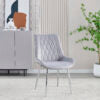 Mortiz Grey Velvet Dining Chair - ASR Interiors