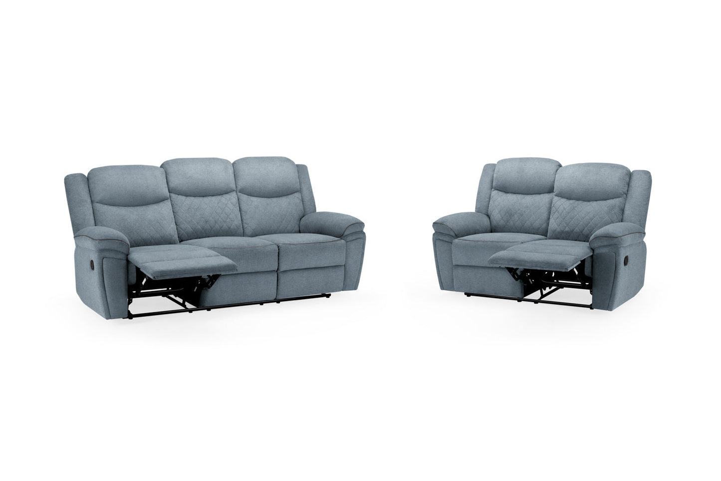 Myra Recliner Sofa Grey Fabric 3+2 Set