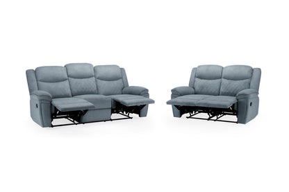 Myra Recliner Sofa Grey Fabric 3+2 Set